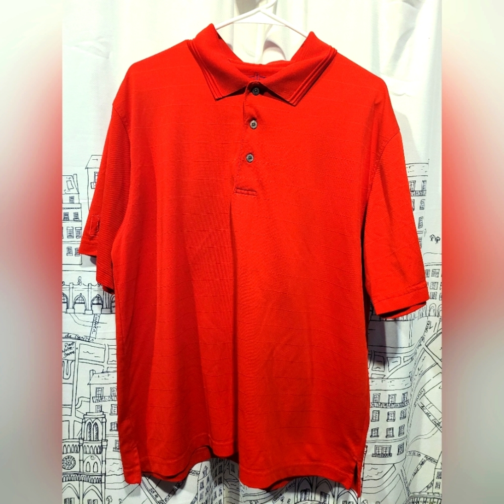 Men's Red Champion's Tour Polo Size Large EUC